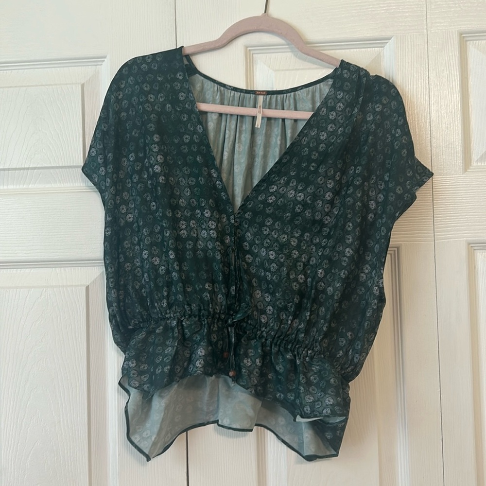 Free People Dreambound top in Emerald Combo !New Without Tags!